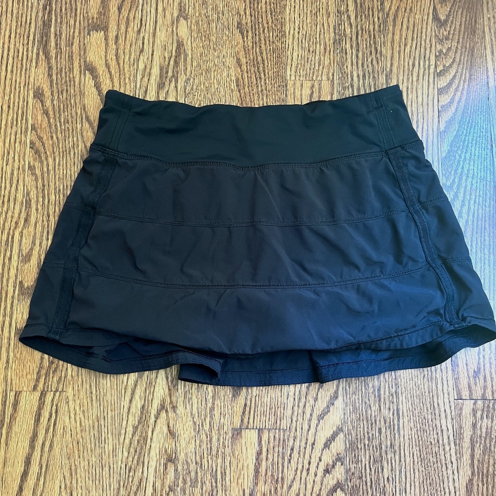 LULULEMON Pace Rival Skirt, Black, Size 4, Regular 13"